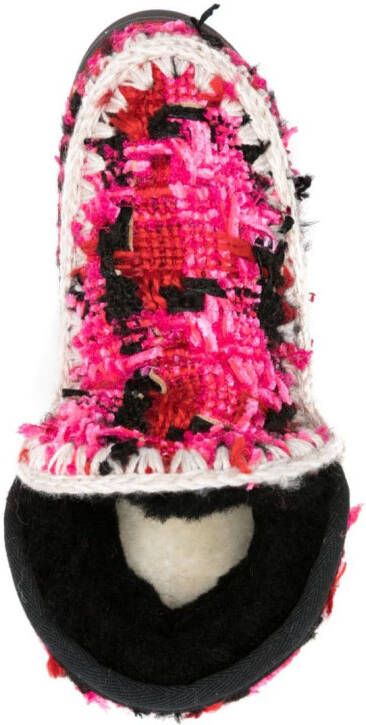 Mou Eskimo tweed boots Pink