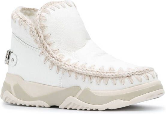Mou eskimo whipstitch high-top sneakers White