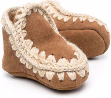 Mou Kids Eskimo sheepskin booties Brown