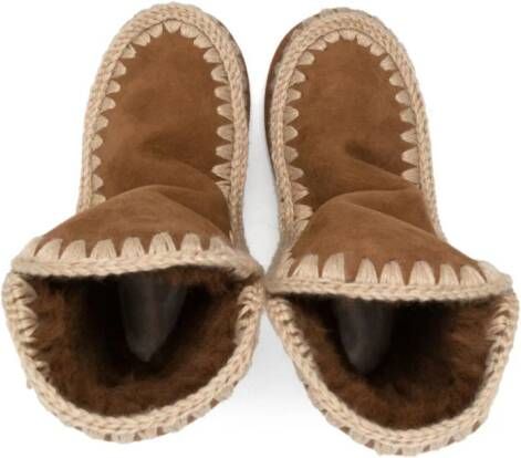 Mou Kids Eskimo suede ankle boots Brown