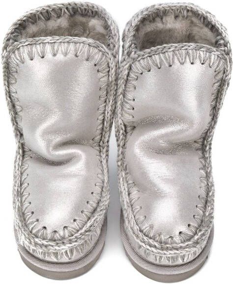 Mou Kids metallic sheen eskimo boots Grey