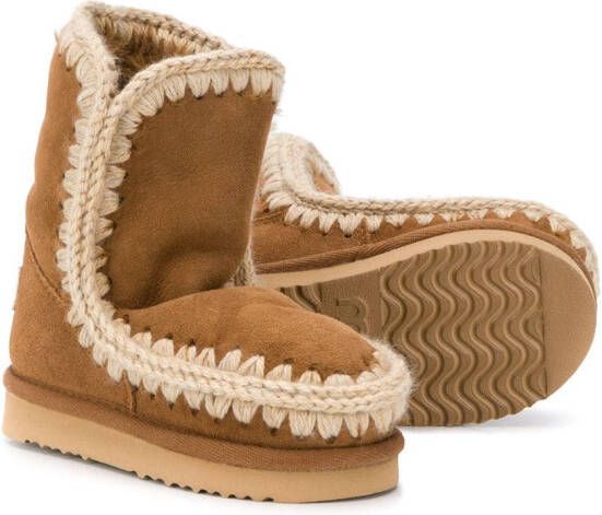 Mou Kids mid-calf Eskimo boots Brown