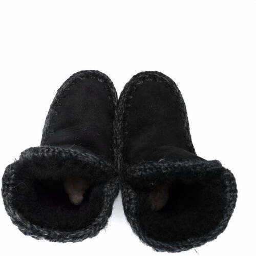 Mou Kids shearling lined boots Black