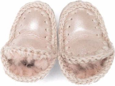 Mou Kids shearling lining boots Pink