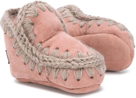 Mou Kids shearling snow boots Pink