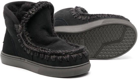 Mou Kids sheepskin ankle boots Black
