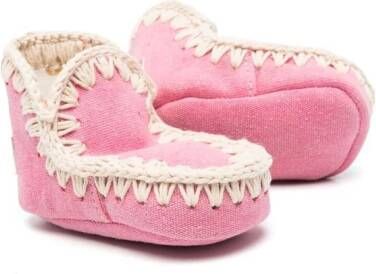 Mou Kids Summer Eskimo organic-cotton boots Pink