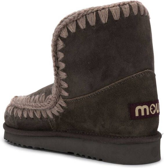 Mou knitted detail boots Grey