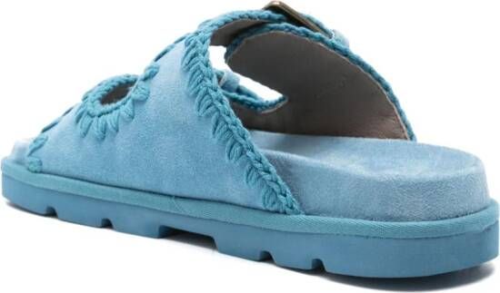 Mou Low Bio suede sandals Blue