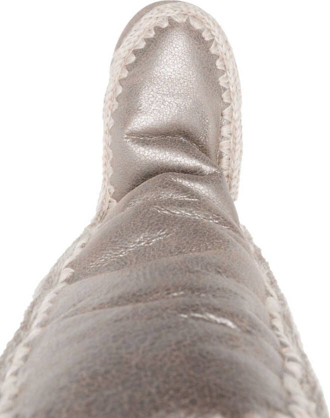 Mou metallic leather boots Neutrals