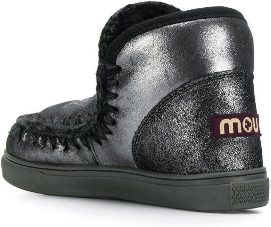 Mou metallic sheen Eskimo boots Grey