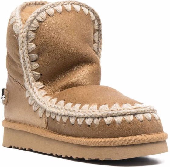 Mou rhinestone embellished Eskimo boots Brown