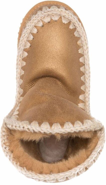 Mou rhinestone embellished Eskimo boots Brown