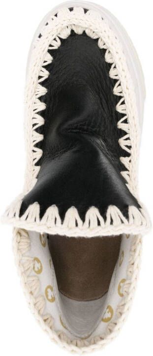 Mou rope-detail ankle boots Black