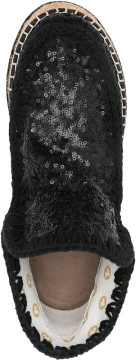 Mou sequin ankle boots Black
