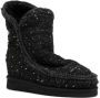 Mou sequin-embellished tweed boots Black - Thumbnail 2