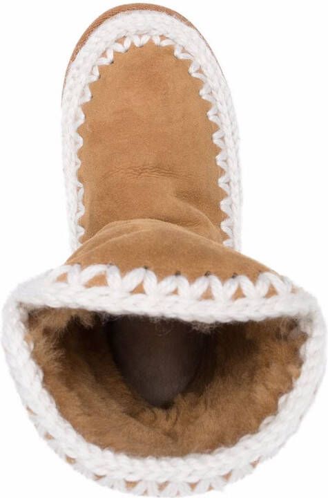Mou shearling-lined boots Brown