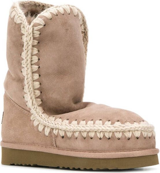 Mou shearling-lined suede eskimo boots Neutrals