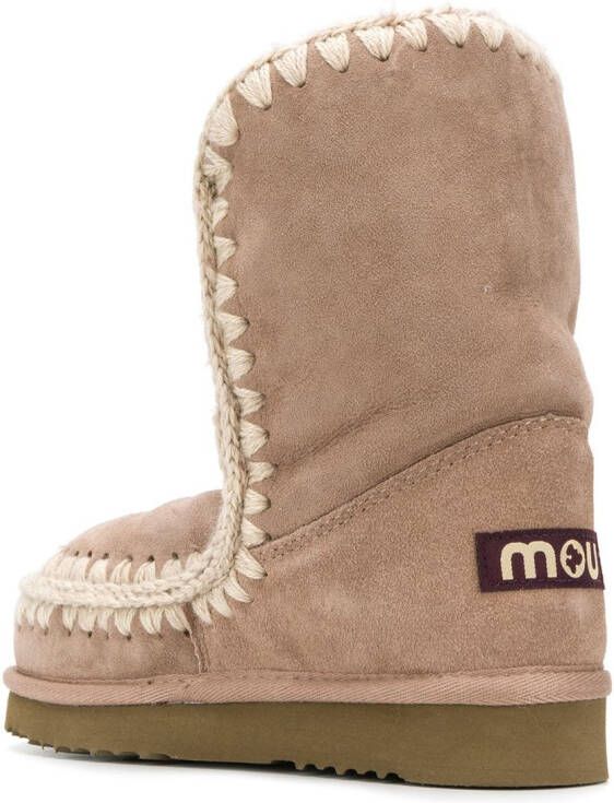 Mou shearling-lined suede eskimo boots Neutrals