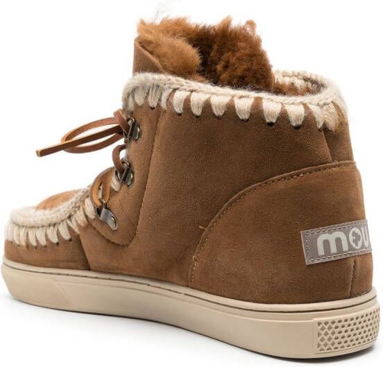 Mou sheepskin ankle boots Brown