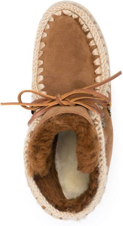 Mou sheepskin ankle boots Brown