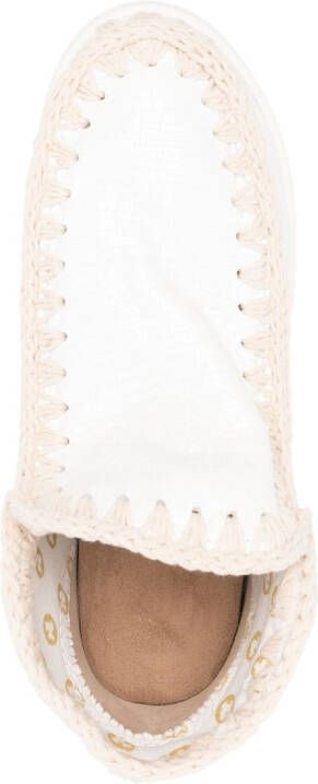 Mou stitched-edge ankle boots White