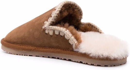 Mou suede slippers Brown