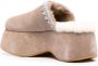 Mou whipstitch 70mm suede platform slippers Neutrals - Thumbnail 3