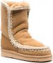 Mou whipstitch-trim shearling-lined boots Brown - Thumbnail 2