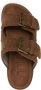 Mou whipstitch-trim suede slides Brown - Thumbnail 4