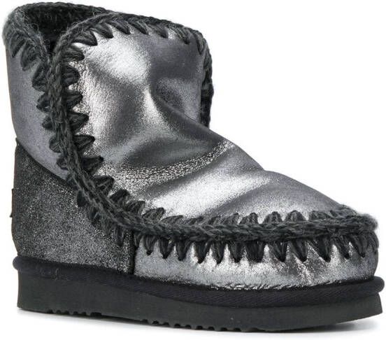 Mou woven detail boots Black