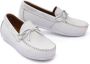 Moustache leather moccasin loafers White - Thumbnail 2