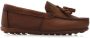 Moustache tassel-front faux leather loafers Brown - Thumbnail 3