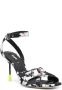 MSGM 105mm floral-print sandals Black - Thumbnail 2