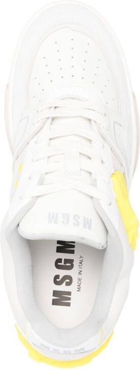 MSGM 3D-panelled low-top sneakers White