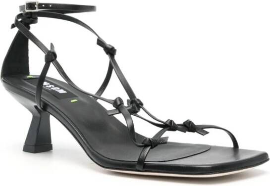 MSGM 50mm leather sandals Black