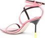 MSGM 95mm leather sandals Pink - Thumbnail 3