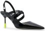 MSGM 95mm pointed leather pumps Black - Thumbnail 2