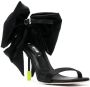 MSGM bow-detail 100mm leather sandals Black - Thumbnail 2