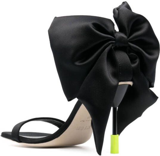 MSGM bow-detail 100mm leather sandals Black