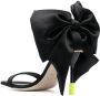 MSGM bow-detail 100mm leather sandals Black - Thumbnail 3
