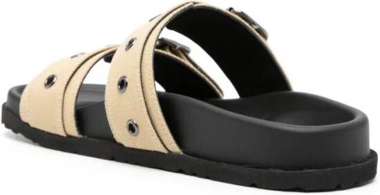 MSGM buckle-strap sandals Neutrals