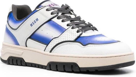 MSGM calf leather sneakers Blue