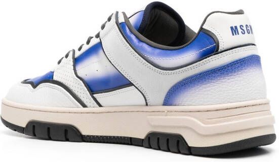 MSGM calf leather sneakers Blue