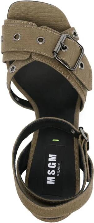 MSGM Iconic 95mm sandals Green