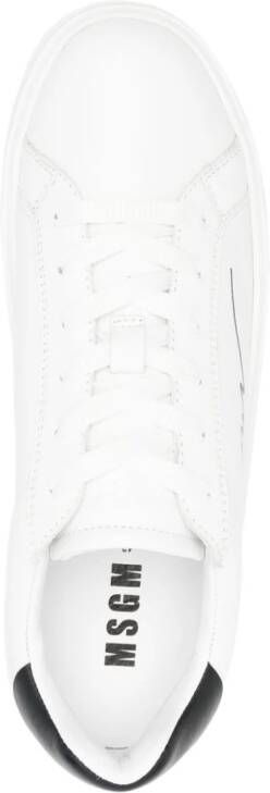 MSGM Iconic leather sneakers White