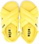 MSGM Kids crossover-strap leather sandals Yellow - Thumbnail 3