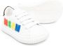 MSGM Kids embroidered-logo leather sneakers White - Thumbnail 2