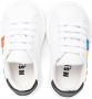 MSGM Kids embroidered-logo leather sneakers White - Thumbnail 3