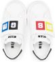 MSGM Kids logo-patch leather sneakers White - Thumbnail 3